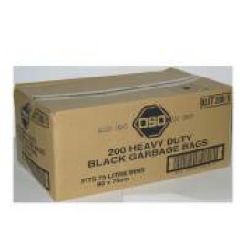 XLXT200/1 GLAD OSO COMMERCIAL BLACK GARBAGE BAG 70-77LT CTN 200